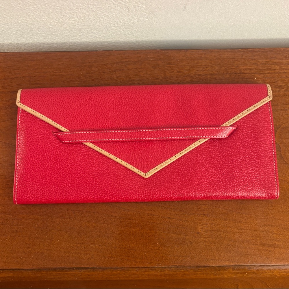 TUSK Vintage Elegant Red Envelope Clutch